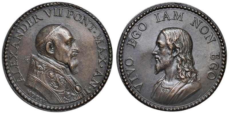 Alessandro VII (1655-1667) Medaglia 1655 An. I - per l'Elezione al Pontificato -...