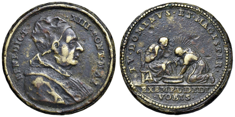 Benedetto XIII (1724-1730) Medaglia senza data An. I - Lavanda dei piedi - Opus:...