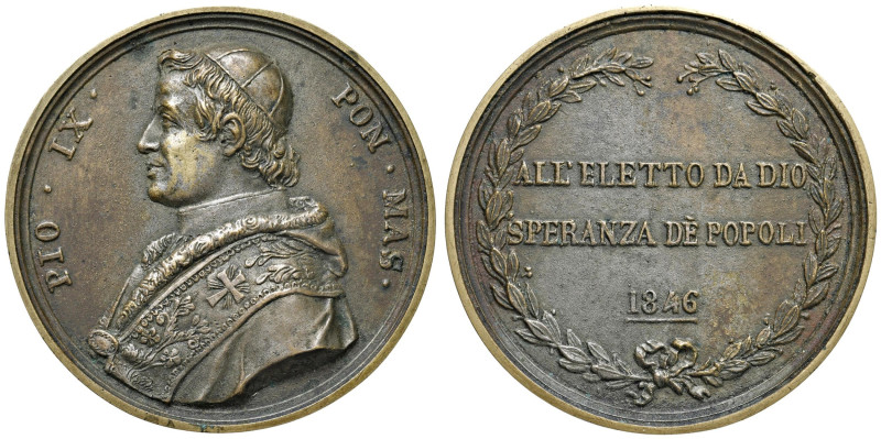 Pio IX (1846-1878) Medaglia 1846 fusa in bronzo - Elezione al Pontificato - Opus...