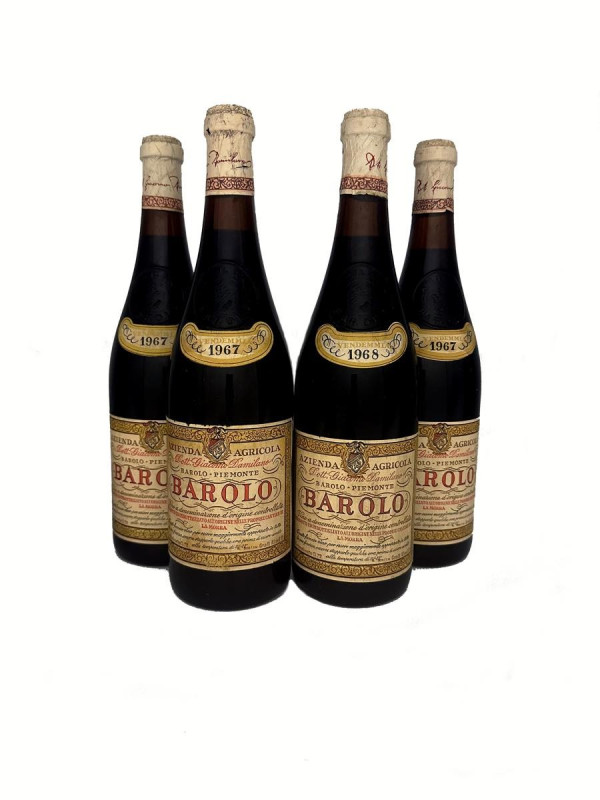 Barolo Damilano Langhe 1967 - 3 bts BN 1968 - 1 bt BN Etichette e capsule con se...