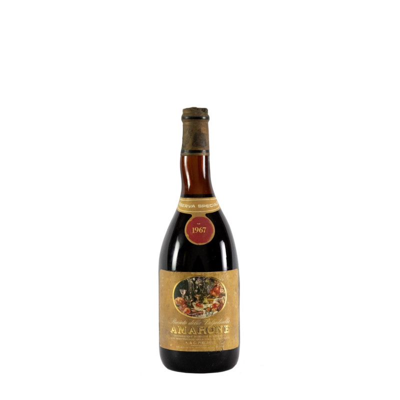 Pergreffi Recioto della Valpolicella Amarone 1967 Etichetta e capsula con segni ...