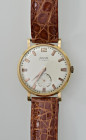 AVIA -Orologio da polso- Numero di serie 44XX-X. Movimento a carica automatica. Cassa in oro rosa 18kt con diametro da 37mm. Dial bianco con indici la...