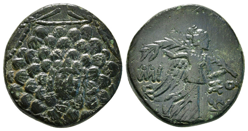 PONTOS. Amisos. Ae (Circa 85-65 BC). Time of Mithradates VI Eupator.
Obv: Aegis...