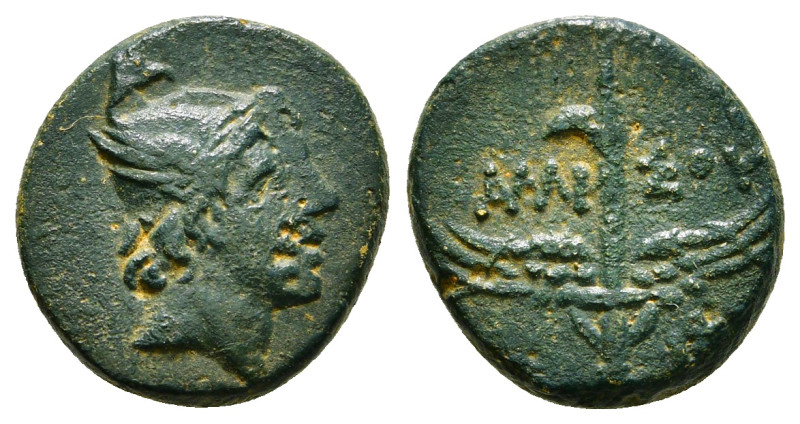 PONTOS. Amisos. Ae (Circa 85-65 BC). Time of Mithradates VI Eupator.
Obv: Head o...