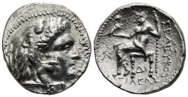 SELEUKID KINGS OF SYRIA.
Seleukos I Nikator, 312-281 BC. Tetradrachm Seleukeia on the Tigris, circa 300-296/5. Head of Herakles to right, wearing lion...