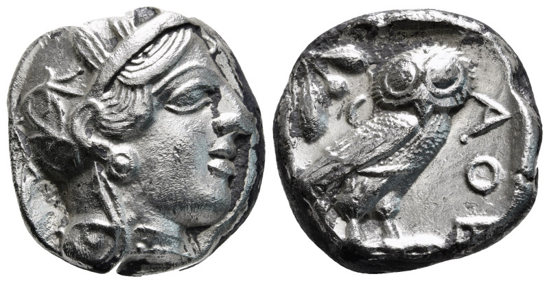 ATTICA. Athens. Tetradrachm (Circa 454-404 BC).
Obv: Helmeted head of Athena rig...