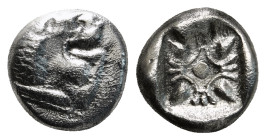 IONIA. Miletos. Obol or Hemihekte (6th-5th centuries BC).
Obv: Forepart of lion left, head right.
Rev: Stellate floral design within incuse square.
SN...