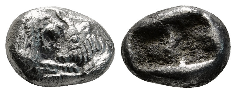 KINGS OF LYDIA. Kroisos (Circa 564/53-550/39 BC). 1/6 Stater. Sardes.
Obv: Confr...