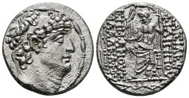 SELEUKID KINGDOM. Philip I Philadelphos (Circa 95-83 BC). Tetradrachm. Antioch on the Orontes.
Obv: Diademed head right.
Rev: ΒΑΣΙΛΕΩΣ ΦΙΛΙΠΠΟV / ΕΠΙΦ...