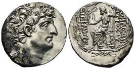 SELEUKID KINGDOM. Antiochos VIII Epiphanos (Grypos) (121/0-97/6). Tetradrachm. Antioch.
Obv: Diademed head right.
Rev: BAΣIΛEΩΣ ANTIOXOY EΠIΦANOVΣ....