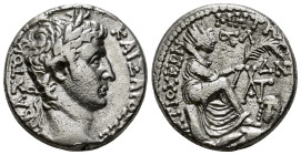 SELEUCIS & PIERIA. Antioch. Augustus (27 BC-14 AD). Tetradrachm. Dated Cos. XIII and Year 31 of the Actian Era (1 BC/AD 1).
Obv: KAIΣAPOΣ ΣEBAΣTOV.
...