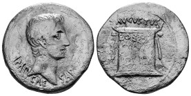 AUGUSTUS (27 BC-14 AD). Cistophorus. Ephesus.
Obv: IMP CAESAR.
Bare head right.
Rev: AVGVSTVS.
Garlanded altar decorated with two inward-facing stags....