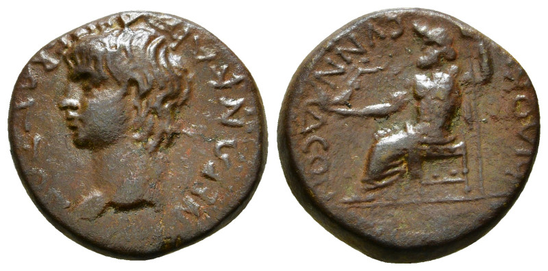 PHRYGIA. Synnada. Nero, 54-68.4,84 g - 18,32 mm Obv NEPΩN KAICAP ΣEBAΣTOΣ Bare h...