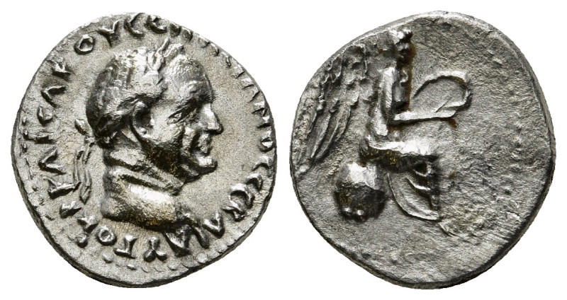 CAPPADOCIA. Caesarea (as Eusebeia). Vespasian (69-79). Hemidrachm.
Obv: AYTOKP K...