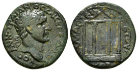 PONTOS. Amaseia. Trajan (98-117). Ae.
Obv: AY NE TPAIANOC KAI CE ΓEP ΔAKIKOC.
Laureate head right.
Rev: AMACEΩΝ ETOYC / EIP.
Tetrastyle temple.
Waddin...