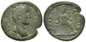 PISIDIA. Ariassus. Antoninus Pius (138-161). Ae.
Obv: ΑVΤΟΚΡΑΤΩΡ ΚΑΙСΑΡ ΑΝΤΩΝЄΙΝOС СЄ.
Laureate head right.
Rev: ΑΡΙΑСЄΩΝ.
Female figure (Persephone) ...