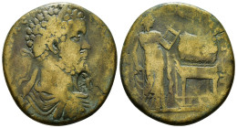 Phrygia-Hierapolis, Septimius Severus, 193-211 Obv : Laureate and cuirassed bust of Septimius Severus to right , Rev : Apollo Citharoedus standing fro...