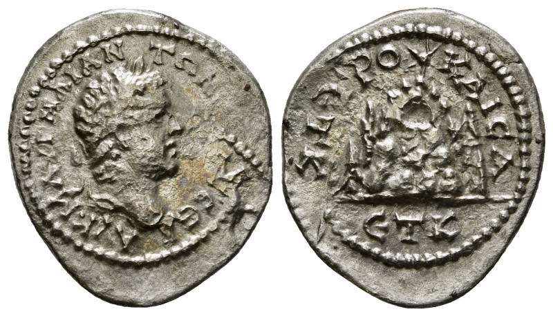 CAPPADOCIA. Caesarea. Caracalla (198-217). Drachm.
Obv: AY KAI M AYPHΛI ANTΩNINO...