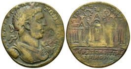 PHRYGIA. Hierapolis. Elagabalus, 218-222 19,75gr 36,12mm. Medallic. Obv : ΑΥ Κ Μ ΑΥΡ ΑΝΤΩΝƐΙΝΟϹ 	laureate bust of Elagabalus, r., wearing decorated cu...