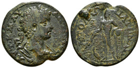 PISIDIA. Apollonia-Mordiaeum. Caracalla (198-217). Ae. 14,61 g - 30,37 mm
Obv: AVT K M AV ANTΩNEI.
Laureate, draped and cuirassed bust right.
Rev: ΑΠΟ...