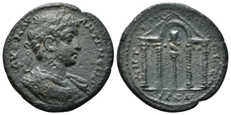 CILICIA. Isaura. Caracalla (197-217). Ae.
Obv: AV K M AV ANTΩNЄINOC.
Laureate an...