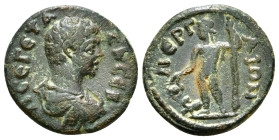 Roman Provincial Coins
PAMPHYLIA. Perge. Geta (Caesar, 198-209). Ae.
Obv: Π CЄ ΓЄTAC K CЄB.
Bare-headed, draped and cuirassed bust righ
Rev: ΠЄPΓAIΩN....