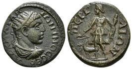 Pamphylia. Perge. Elagabalus AD 218-222. Æ 8,43 g - 24,06 mm Obv: Laureate head of Elagabalus right. Condition : Fine