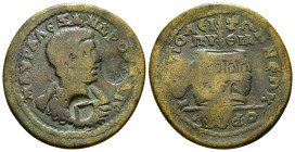 Hieropolis. Severus Alexander caesar, 221-222. 12,02 g - 30,98 mm Æ [M AV A] ΛEΞANΔPOC KAIC Bareheaded, draped and cuirassed bust r. Rev. IEPAΠOΛ – EI...