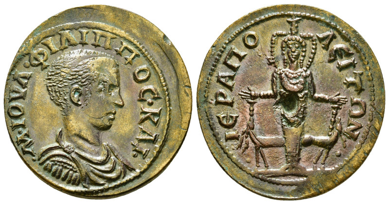 Phrygia. Hierapolis. Philip II as Caesar AD 244-247. AE 12,13 g - 30,07 mm Obv: ...