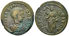 Phrygia. Hierapolis . Philip II as Caesar AD 244-247. Æ 11,76 g - 29,21 mm
M IOYΛ ΦIΛIΠΠOC ΚΑΙ; bareheaded, draped, and cuirassed bust right / IEΡAΠOΛ...