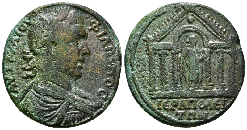 PHRYGIA. Hierapolis. Philip I (244-249). Ae.
Obv: AVT K M IOV ΦIΛIΠΠOC.
Laureate...