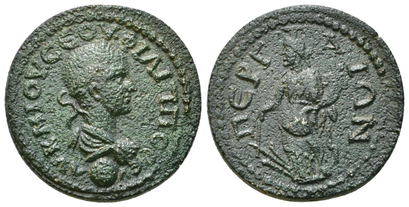 PAMPHYLIA, Perge. Philip II. AD 247-249. Æ 7,92 g - 24,55 mm Laureate, draped, a...