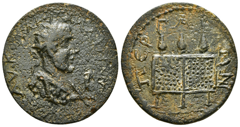 PAMPHYLIA. Perge. Gallienus (253-268). Ae 10 Assaria
Obv: ΑVΤ ΚΑΙ ΠΟ ΛΙ ΓΑΛΛΙΗΝΟ...