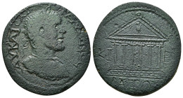 PHRYGIA. Cibyra. Gallienus, 253-268. 13,33 g - 29,76 mm Oktassarion AY KAICAP ΓAΛΛIHNOC Laureate and cuirassed bust of Gallienus to right, cuirass dec...