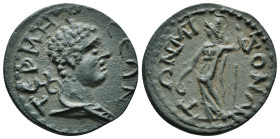 PISIDIA. Termessus. Pseudo-autonomous (3rd century). Ae.
Obv: TЄPMHCCЄΩΝ.
Bareheaded and draped bust of Hermes right, with caduceus over shoulder.
Rev...