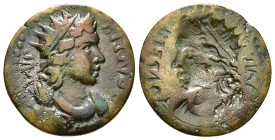 PHRYGIA. Hierapolis. (??????)  Pseudo-autonomous.
AE 6,39 g - 22,51 mm
Obv: ΛΑΙΡΒΗΝΟϹ. Radiate and draped bust of Apollo Lairbenos right.
Rev : Inc...