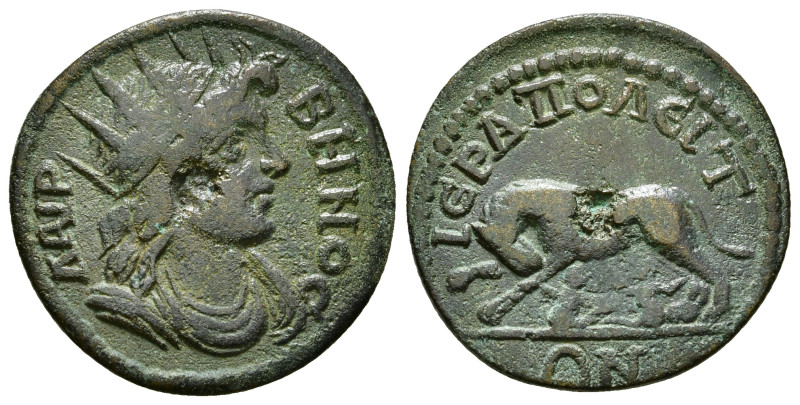 PHRYGIA. Hierapolis. Pseudo-autonomous. Ae (3rd century AD).
Obv: ΛΑΙΡΒΗΝΟC.
Rad...