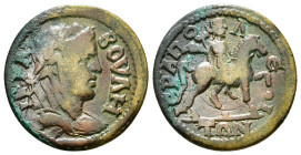 PHRYGIA. Hierapolis. Pseudo-autonomous (2nd-3rd centuries). Ae. Obv: ΓЄΡΟVСΙΑ. Laureate, veiled and draped bust of Gerousia right. Rev: ΙЄΡΑΠΟΛЄΙΤΩΝ. ...