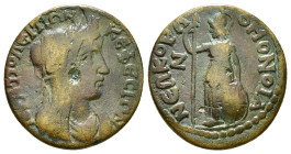 Phrygia. Hierapolis. Pseudo-autonomous issue. Time of Claudius to Nero AD 41-68. Homonoia issue with Ephesos. Æ
 5,14 g - 20,40 mm 
ΙΕΡΑΠΟΛΕΙΤΩΝ Κ ΕΦΕ...