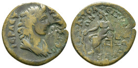 PHRYGIA. Hierapolis. Pseudo-autonomous. Time of Elagabalus (After 211 AD). Ae.

ΙƐΡΑ ϹΥΝΚΛΗΤΟϹ
laureate and draped bust of the Senate, r.

ΙƐΡΑΠΟΛƐΙΤΩ...