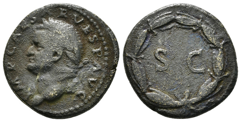 Vespasian (69-79) Ae. Antioch.
Obv: IMP CAESAR VESPASIAN AVG.
Laureate head left...