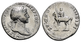 TRAJAN (98-117). Denarius. Rome.
Obv: IMP TRAIANO AVG GER DAC P M TR P COS VI P P.
Laureate bust right, with slight drapery.
Rev: S P Q R OPTIMO PRINC...