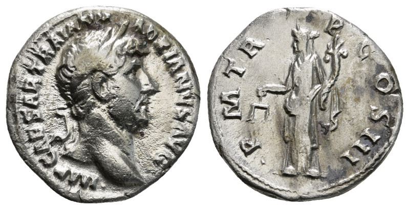 HADRIAN (117-138). Denarius. Rome.
Obv: IMP CAESAR TRAIAN HADRIANVS AVG.
Laureat...