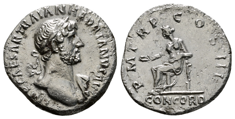 HADRIAN (117-138). Denarius. Rome.
Obv: IMP CAES TRAIAN HADRIAN OPT AVG GER DAC....