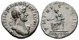 HADRIAN (117-138). Denarius. Rome.
Obv: IMP CAES TRAIAN HADRIAN OPT AVG GER DAC.
Laureate, draped and cuirassed bust right, wearing balteus.
Rev: PART...