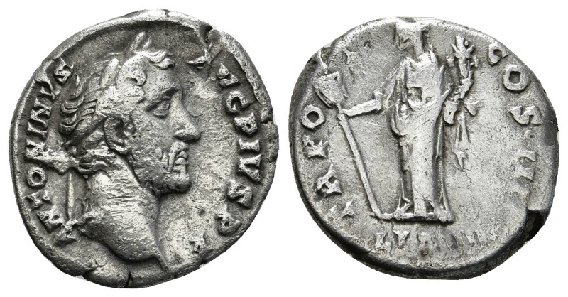 ANTONINUS PIUS (138-161). Denarius. Rome.
Obv: ANTONINVS AVG PIVS P P.
Laureate ...