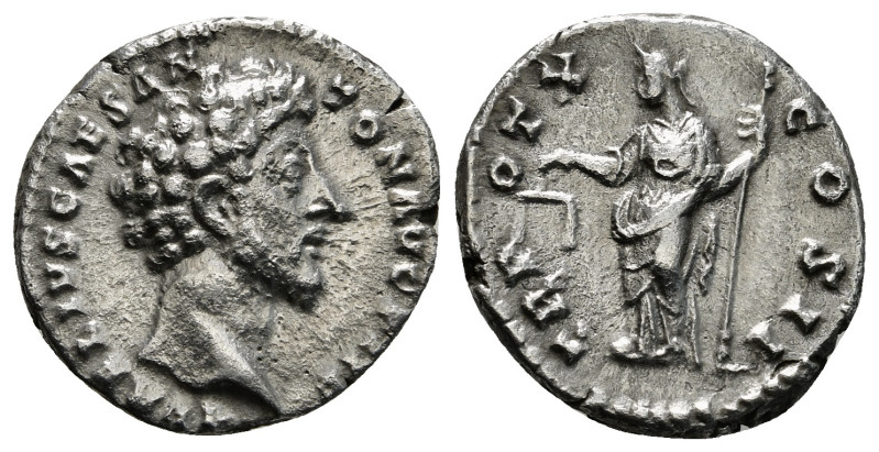 MARCUS AURELIUS (Caesar, 139-161). Denarius. Rome.
Obv: AVRELIVS CAES ANTON AVG ...
