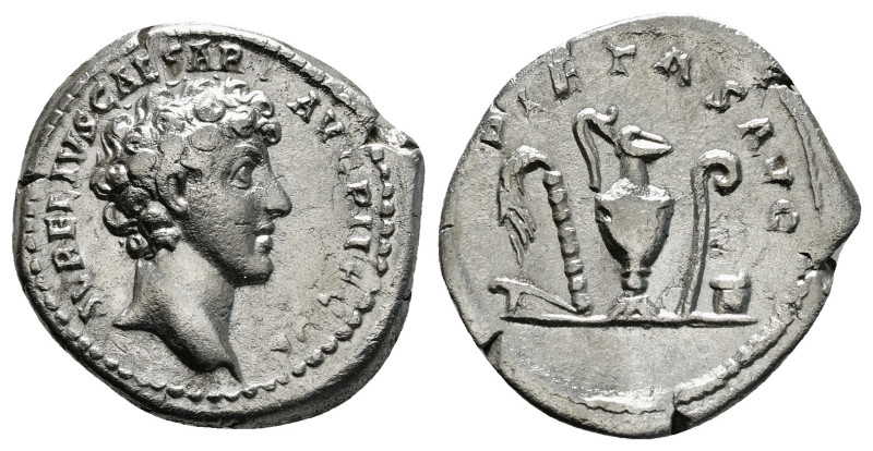 MARCUS AURELIUS (Caesar, 139-161). Denarius. Rome.
Obv: AVRELIVS CAESAR AVG PII ...