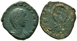 DIVA MARINIANA (Died before 253). Sestertius. Rome.
Obv: DIVAE MARINIANAE.
Diademed and veiled bust right.
Rev: CONSECRATIO / S - C.
Peacock standing ...