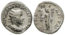 Roman Imperial Coins
GORDIAN III (238-244). Antoninianus. Antioch.

Obv: Radiate, draped and cuirassed bust right.
Rev:  Fides standing left, hold...